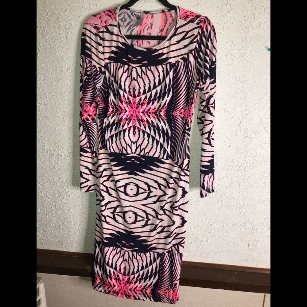 Abstract Bodycon dress